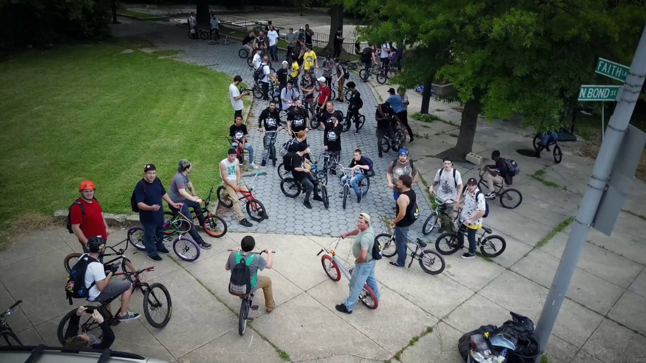 BMX Bikes flood the Streets of Baltimore BMX JAM 2017 Aerial Edit