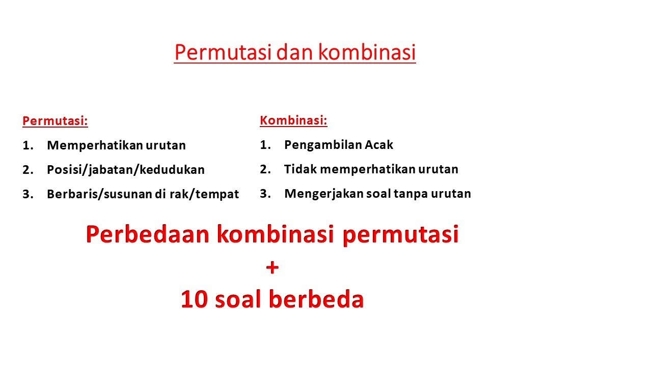 permutasi dan kombinasi