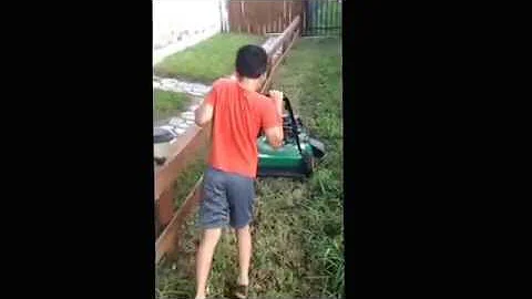 Helping Dad & learning a new skill.