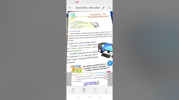 class 2 chapter 1 video 1 computer  an electronic machine