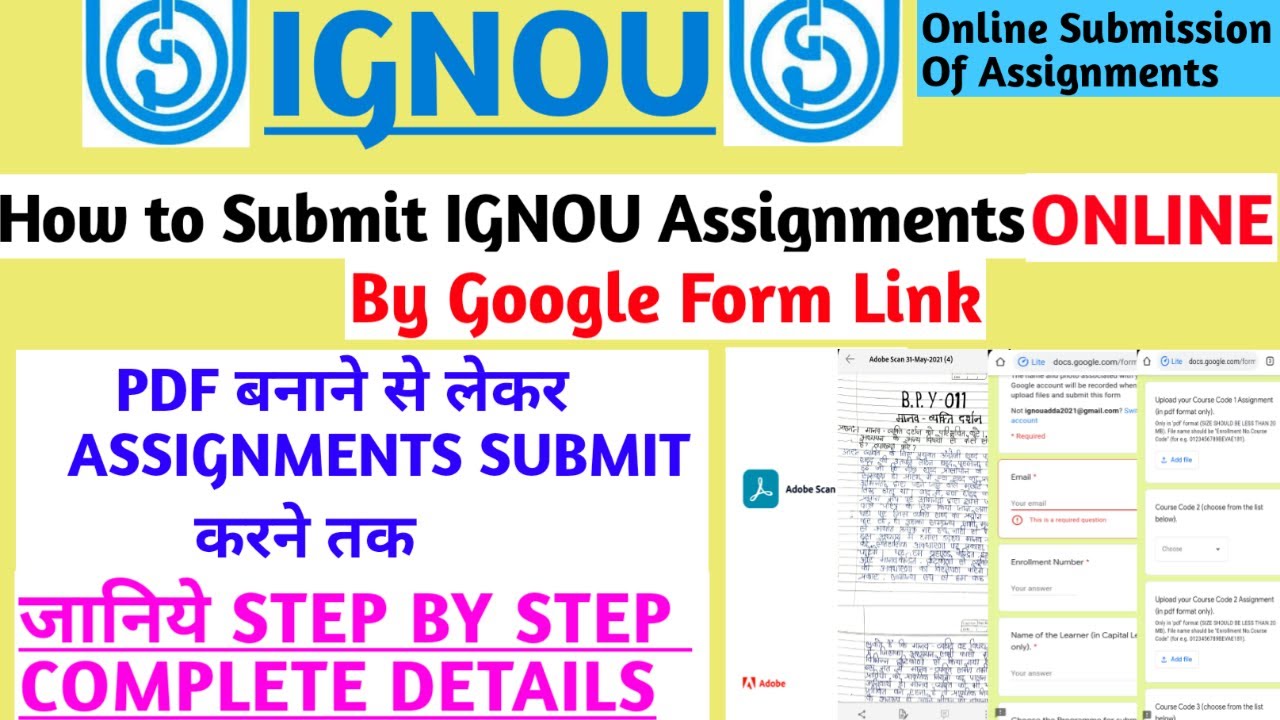 how to submit ignou assignments online in delhi