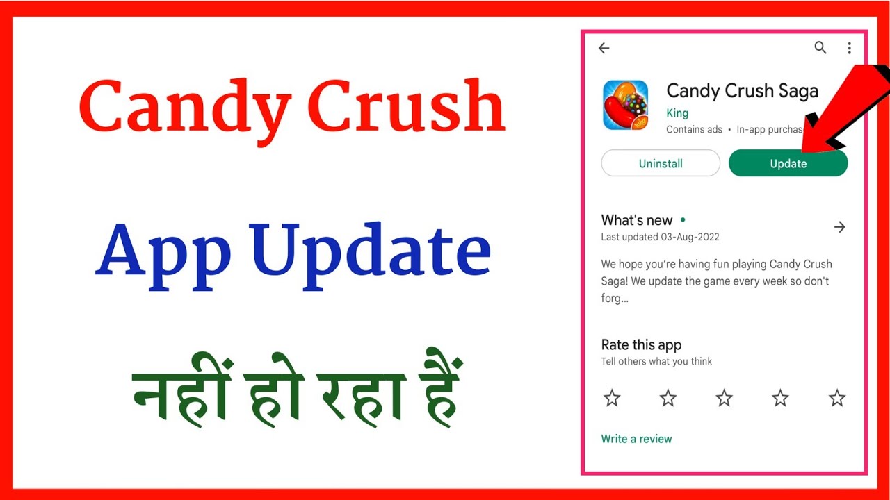 How To Fix Candy Crush App Update Problem Solved | Candy Crush App ...