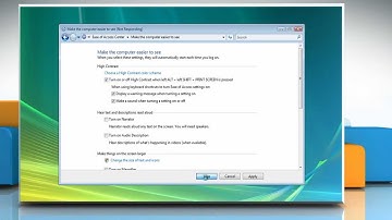 Windows® Vista: Turn Narrator on and off
