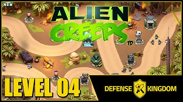 Alien Creeps TD - Level 4 Gameplay - 3 Stars