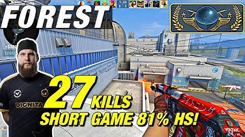 f0rest NUKE SHORT mm game! (27 frags) 81% HS! 🔥CSGO f0rest POV