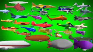 Lots Of Aircraft Flying By Green Screen New Version Free To Use