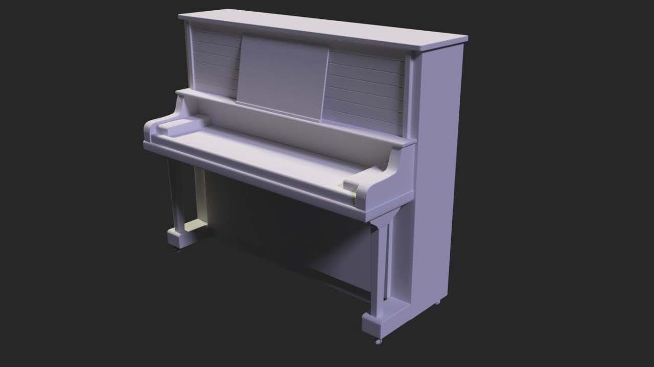 Blender Modeling an Upright Piano (Part 1) YouTube