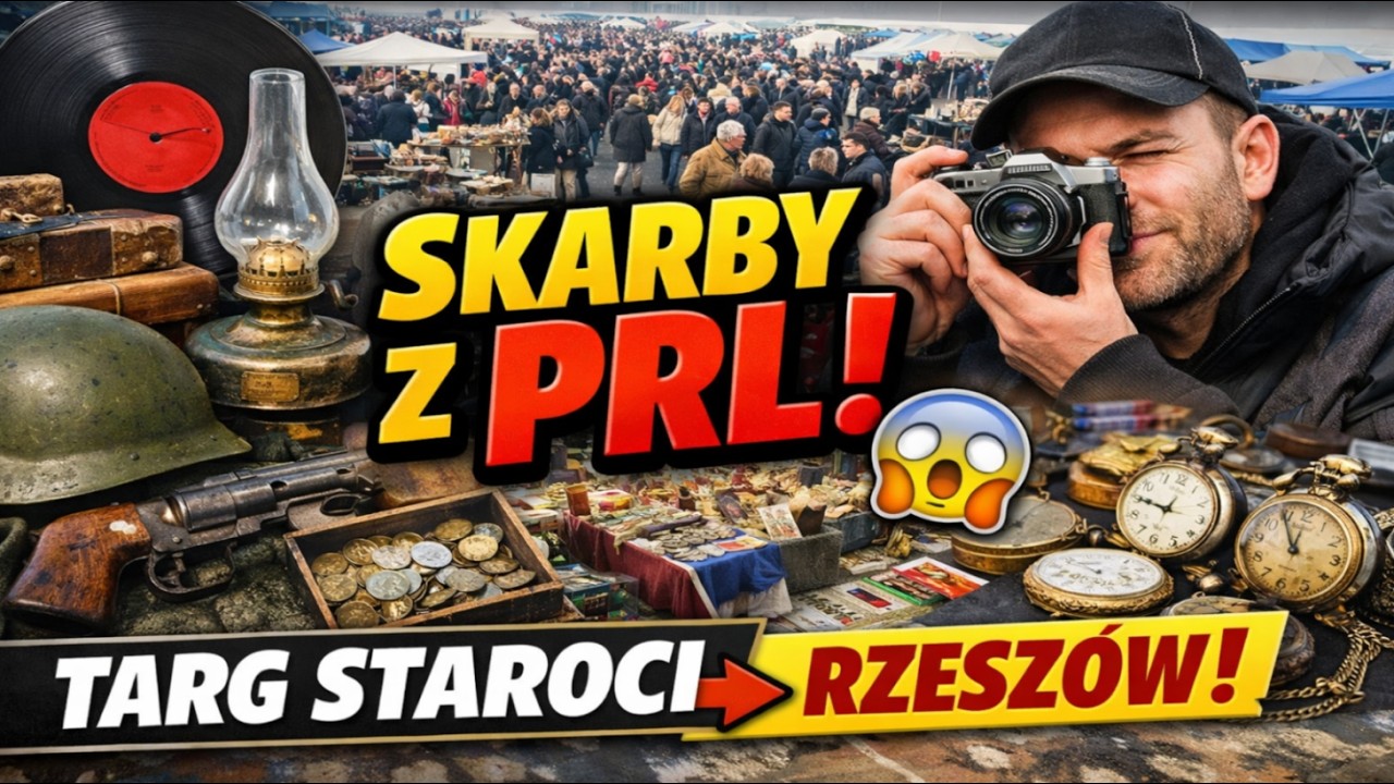 Tłumy na Targu Staroci w Rzeszowie! 🧭 Winyle, militaria i skarby z PRL – Agrohurt 01.03.2026