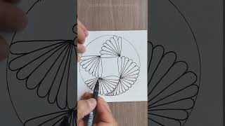 Satisfying Art.easy drawing ideas.Meditativedrawing.Arttherapy#mandala#zentangle#doodle#shorts