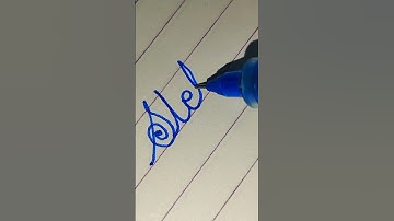 Stella in cursive writing #goodhandwriting #shorts #diy #cursive