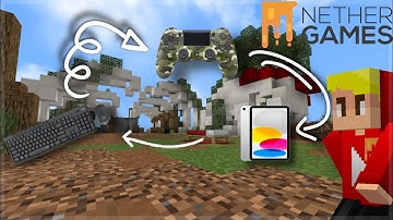 Minecraft bedwars, but every time i die, i switch devices | Nethergames bedwars