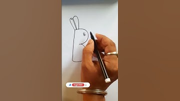 Quick simple and easy drawing of rabbit l rabbit drawing for beginner #shorts #viral