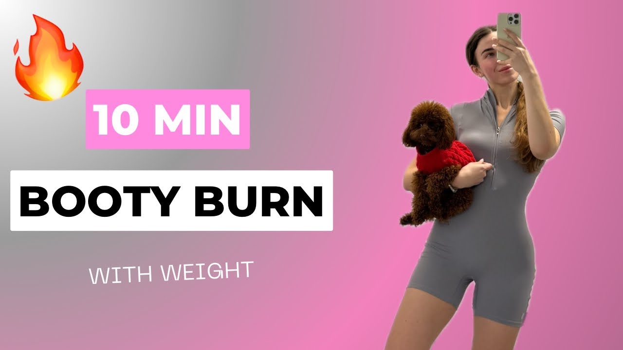 10 MIN GLUTES WORKOUT 🍑 | With 1–2 kg Weights | At Home - YouTube