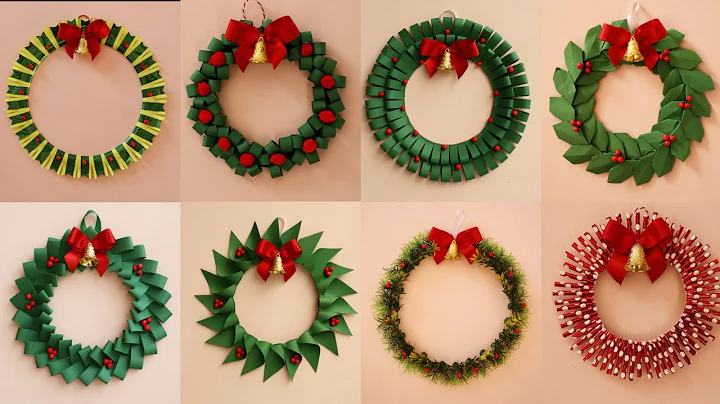 8 Christmas Wreath/Christmas Wreath making ideas at home #christmascrafts #christmasdecorations