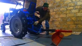 HomeMade Tractor Snow Plowing - One Day My Life