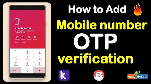 How to add Otp verification in our Application kodular,appybuilder.(2020)