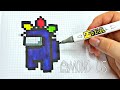 НОВОГОДНИЙ AMONG US - ГИРЛЯНДЫ НА ГОЛОВЕ   • PIXEL ART - РИСУНКИ ПО КЛЕТОЧКАМ DRAW