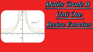 Maths Grade 11/ Unit One Review Exercise/