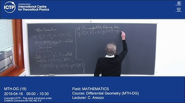 Differential Geometry (MTH-DG) Lecture 19