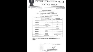 patliputra university  vocational part 1 exam date..