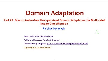 Part 23: discriminator-free unsupervised domain adaptation for multi-label image classification
