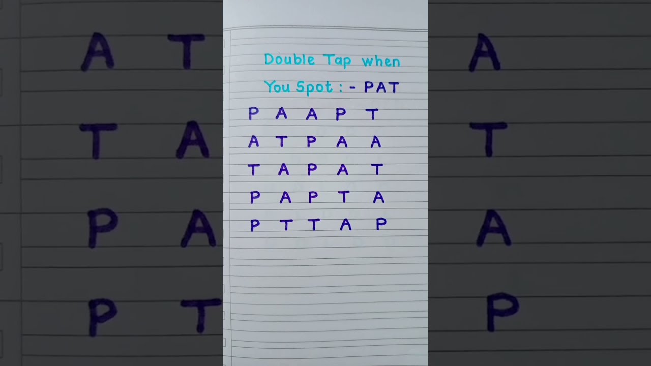Double Tap When You Spot PAT Fun Writing English Shortsfeed Shorts Trending Viral Foryou