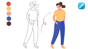 Minimalist Flat Design Illustration in Infinite Design App