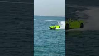 Racing Car In Water