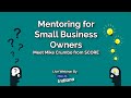 Small business mentoring