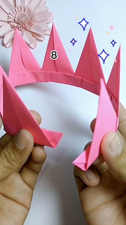 Cara membuat mahkota mainan dari kertas , DIY paper crown , craft || #shorts