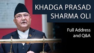 KP Sharma Oli | Full Address and Q\&A | Oxford Union