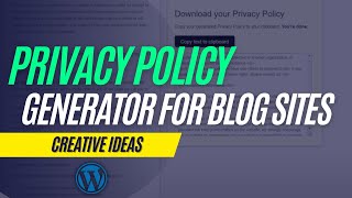 Privacy Policy Generator for Blog Sites