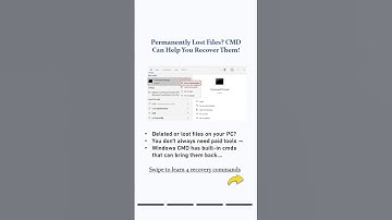 How to Recover Permanently Deleted or Lost Files Using CMD? #filerecovery
