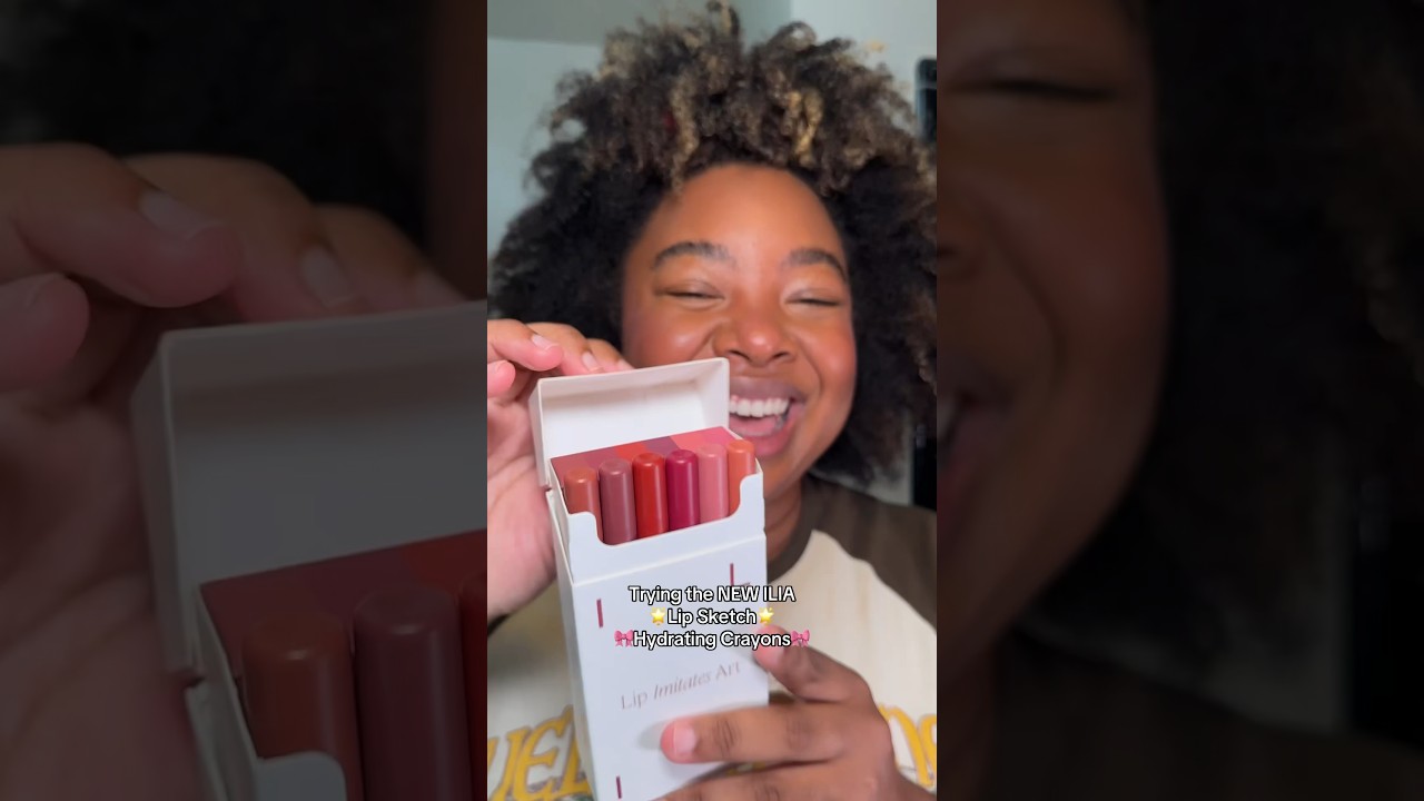 Trying ILIA’s Lip Sketch Crayons💗 (linked in my bio) 