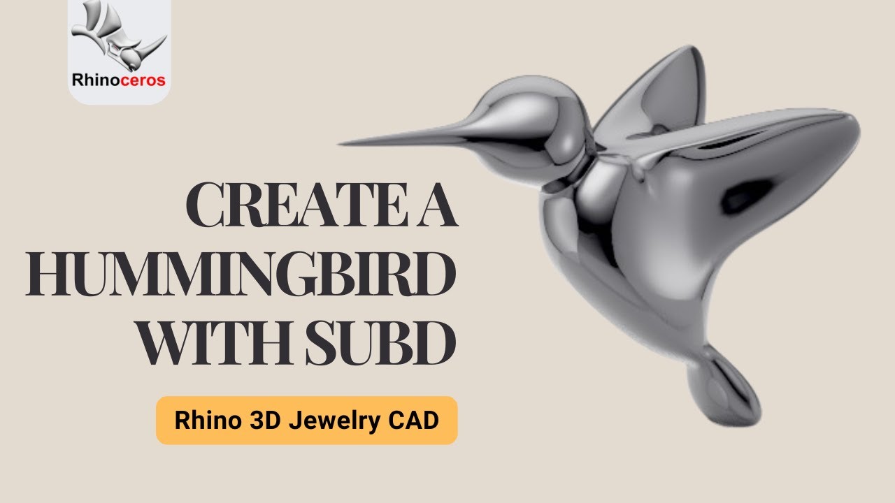 Create a Hummingbird with SubD in Rhino 3D – Easy Jewelry CAD Tutorial ...
