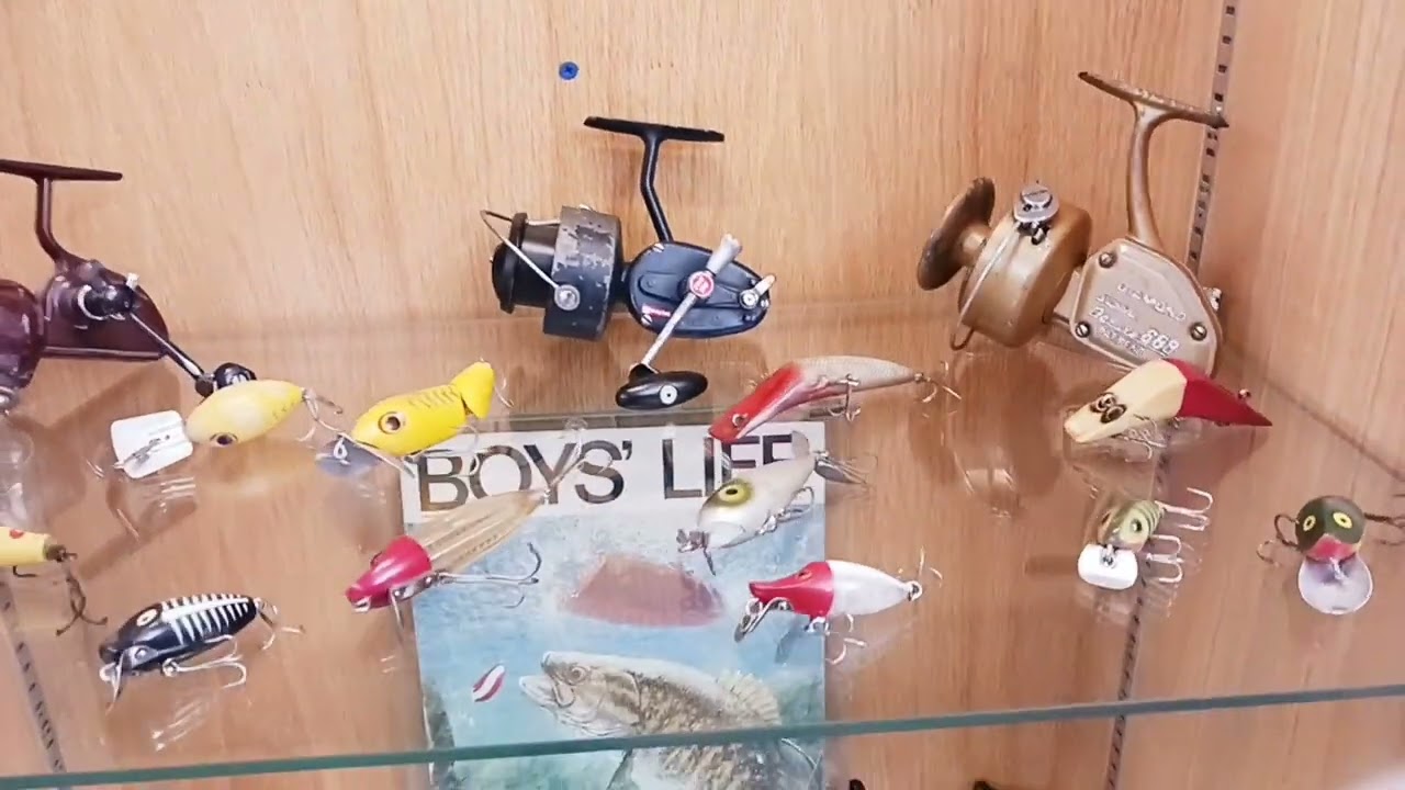 April 2025 Display Case - Vintage Fishing Lures & Reels Jeff VanCompernolle