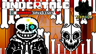 Undertale Hard Mode Sans Fight Phase 1 Completed (TemShop Take) | Undertale Fangame