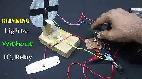 Without IC/Relay | How to make Simple Blinking Lights Using DC Motor Easy Way