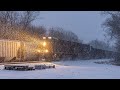 Train meet in the snow at sabot va 11524