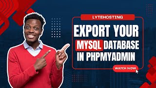 HOW TO EXPORT MY SQL DATABASE #DatabaseManagement #WebsiteManagement