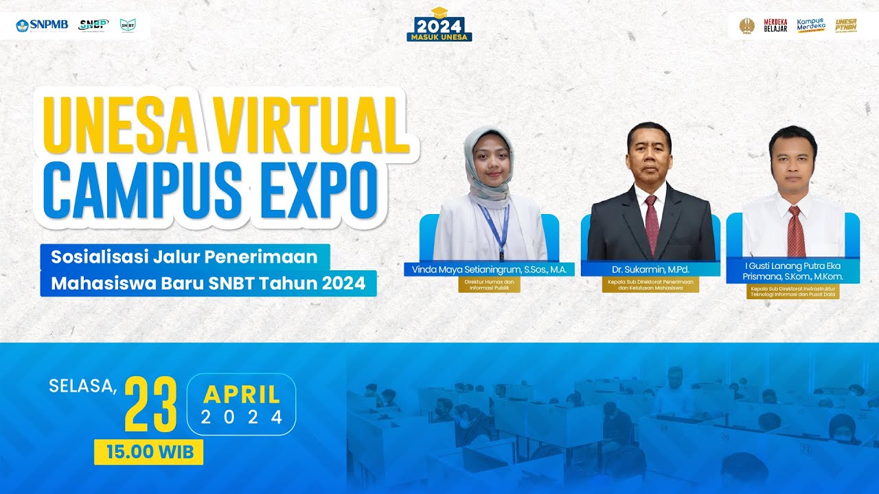 UVCE 2024 - Sosialisasi Jalur Penerimaan Mahasiswa Baru SNBT 2024 - YouTube