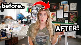 Trying Professional Organizer HACKS In My NEW Art Studio!! | MAKEOVER