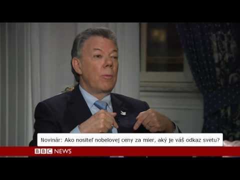 Video: Prezident Kolumbie (Juan Manuel Santos) – nositel Nobelovy ceny za mír za rok 2016