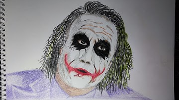 How to draw Heath Ledger joker | The Dark Knight
