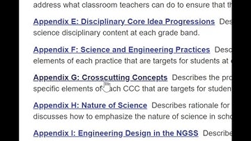 NGSS Appendices