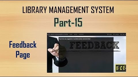 Library management system part-15 | Feedback/ Report  Page with HTML,CSS,PHP,my SQL