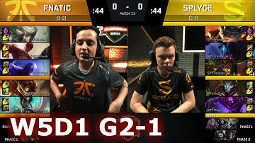 Fnatic vs Splyce | Game 1 S7 EU LCS Spring 2017 Week 5 Day 1 | FNC vs SPY G1 W5D1