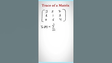 Maths shorts || Trace of matrix #trendingshorts #gate