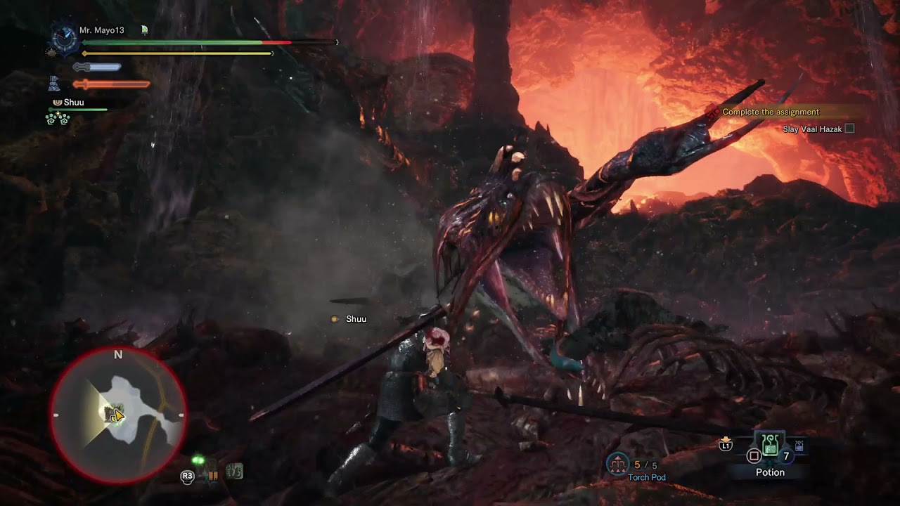 Monster Hunter World Walkthrough Gameplay PS4 #36 Assignment Hellish Fiend Vaal Hazak