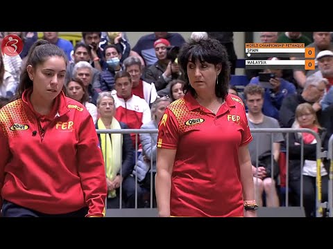 Mondiaux 2022 : ESPAGNE vs MALAISIE, Finale du doublette à pétanque féminin